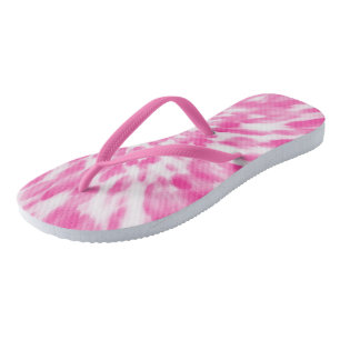 Chinelos Tiedye Rosa e Branco