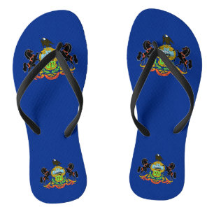 Chinelos Tirantes adultos finos com a bandeira da Pensilvân
