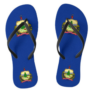 Chinelos Tirantes adultos finos com a bandeira de Vermont, 