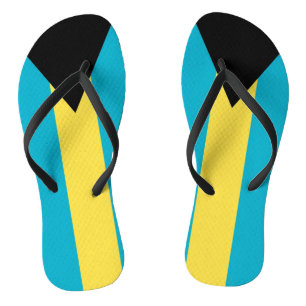 Chinelos Tiras Finas Adultas com Bandeira das Bahamas
