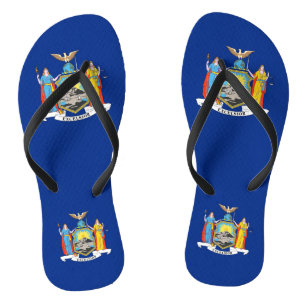 Chinelos Tiras Finas Adultas com Bandeira de Nova York, EUA