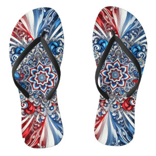 Chinelos Tiras Finas Adultas com Cores Francesas