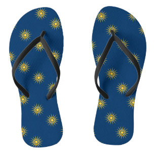 Chinelos Tiras Finas para Adultos com a Bandeira da Macedôn