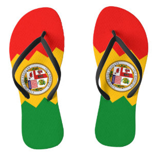 Chinelos Tiras Finas para Adultos com a Bandeira de Los Ang