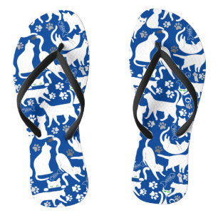 Chinelos Todos os padrões Cats.w.bx4 Azul BG v2