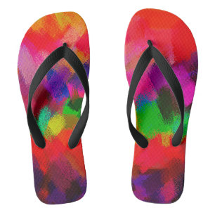 Chinelos Traço de Paint Color Splatter do Pincel nº 2