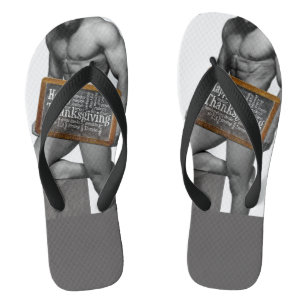 Chinelos Tradição de Ação de Graças da SlipperyJoe's homem