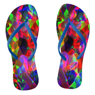 Chinelos Triângulos curvos coloridos ou ondulações color