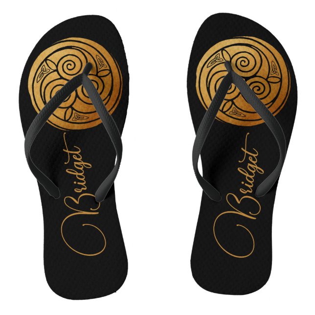 Chinelos Triple Celtic Knot Swirl Mandala Personalizado (Pé da cama)