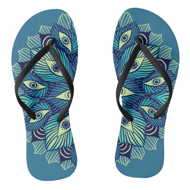 Chinelos Trippy Psychedelic Eyes Arte Surreal Floral (Pé da cama)