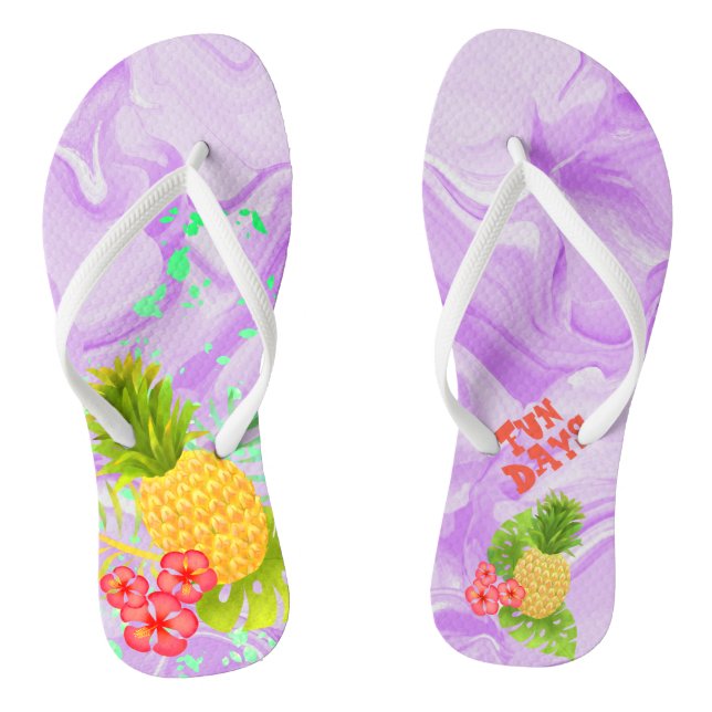 Chinelos Tropicais De Agato Roxo (Pé da cama)