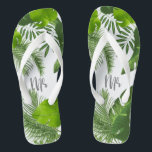 Chinelos Tropical Floral Sr. Groom ID475<br><div class="desc">Crie flipflops especiais para o noivo com esta bela design com folhagem tropical exuberante. O texto de script 'mr', que chama a atenção, é opcional e pode ser excluído para usar o modelo para outras ocasiões. Procure o ID475 para ver outros produtos com este design, incluindo a papelaria de casamento...</div>