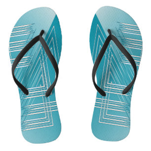 Chinelos Turquesa opaca branca