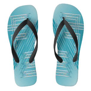 Chinelos Turquesa opaca branca