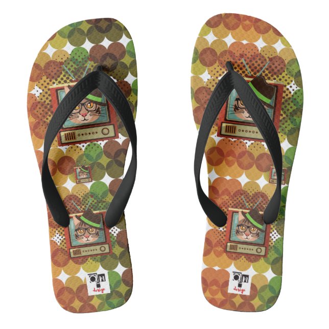 Chinelos TV de Cat Retroativa (Pé da cama)