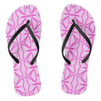 Chinelos Two Toned Pink Pattern Flip Flops