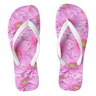 Chinelos Uma Sinfonia de Gerberas Rosa,