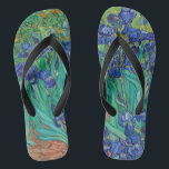 Chinelos Van Gogh Irises. impressionismo floral azul<br><div class="desc">Chinelos "Irises" Van Gogh. Arte do impressionismo floral azul.</div>