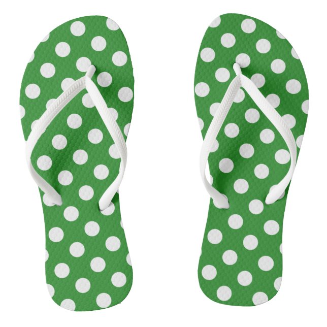Chinelos Verde com Bolinhas Brancas (Pé da cama)