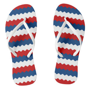 Chinelos Vermelho, Branco e Azul