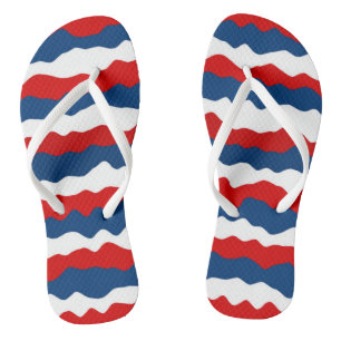 Chinelos Vermelho, Branco e Azul