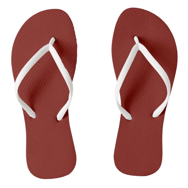 Chinelos Vermelho celeiro (cor sólida) (Pé da cama)