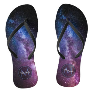 Chinelos Via Látea, cores brilhantes, monograma personalizá