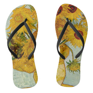 Chinelos Vincent Van Gogh 12 Girassóis Impressionista