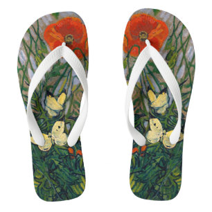 Chinelos Vincent van Gogh - Borboletas e Papoulas