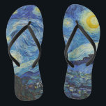 Chinelos Vincent Van Gogh Starry Night Vintage<br><div class="desc">Chinelos De Belas Artes De Vincent Van Gogh Starry Night</div>