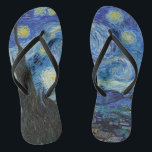 Chinelos Vincent Van Gogh Starry Night Vintage Fine Art<br><div class="desc">Vincent Van Gogh Starry Night Vintage Fine Art</div>