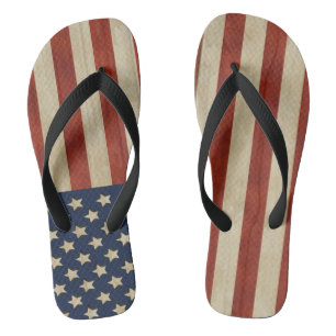 Chinelos Vintage American Flag Simplesmente Americano
