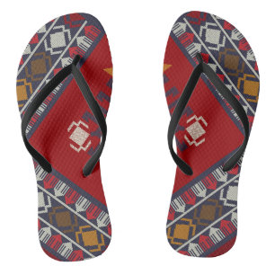 Chinelos Vintage geométrico clássico, na moda, colorido