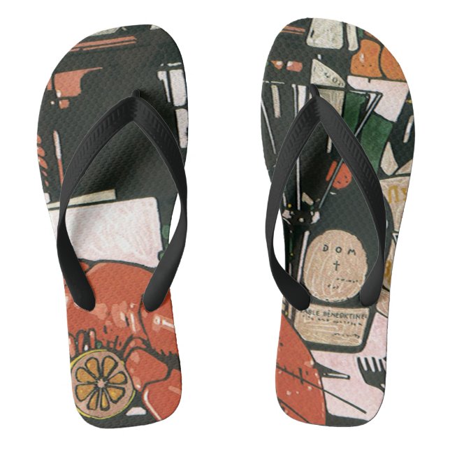 Chinelos Vintage Lobster Champagne; Partido Elegante Rico (Pé da cama)