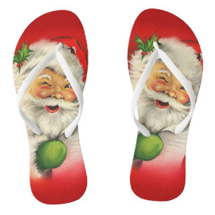 Chinelos Vintage Santa Claus Natal