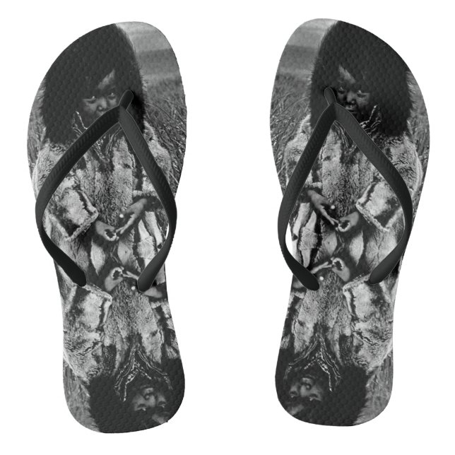 Chinelos Vintage USA Alaska eskimo boy (Pé da cama)