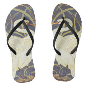 Chinelos Walter Crane Cisne, Junco E Íris Art Nouveau