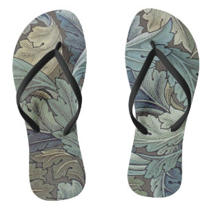 Chinelos William Morris Acanthus Sage Flor de Floral Botâni