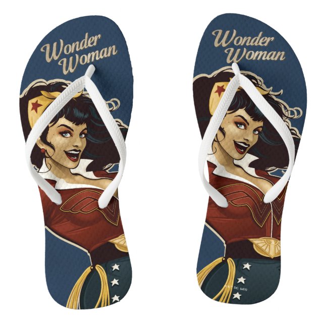 Chinelos Wonder Woman Bombshell (Pé da cama)