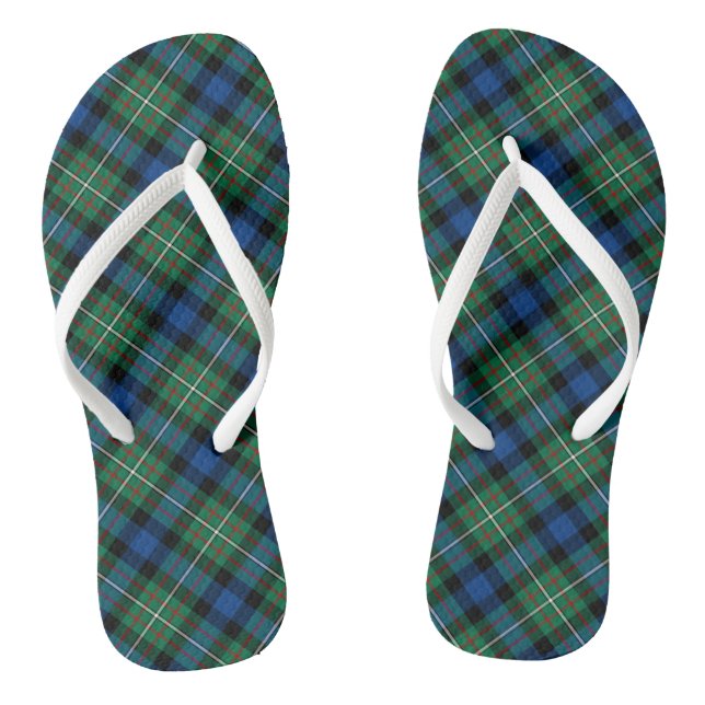 Chinelos Xadrez verde e azul Ferguson Tartan (Pé da cama)
