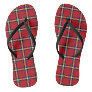 Chinelos Xadrez vermelha, Royal Stewart Tartan