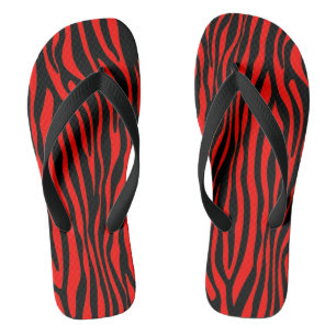 Chinelos Zebra Vermelha e Negra