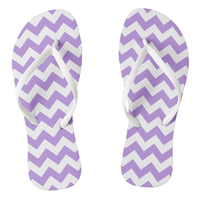 Chinelos Zigzag Roxo, Chevron Roxo, Padrão Geométrico (Pé da cama)