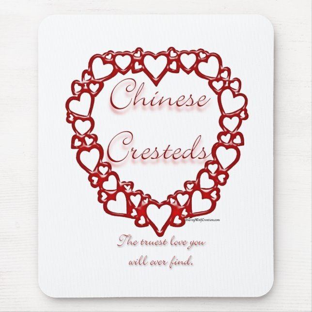 Chinês Crested True Love - Mouse Pad (Frente)