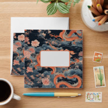 Chinês dragão oriental, chinoiserie escura