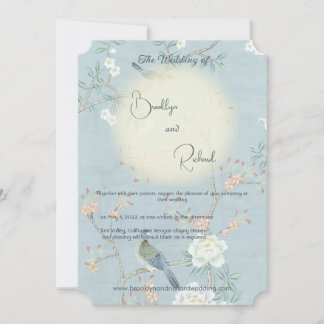 Chinês, Romântico elegante, convite para casamento