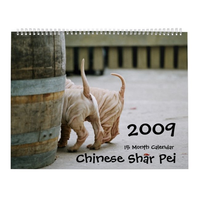 Chinês Shar Pei calendário de 15 meses (Capa)