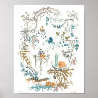 Chinese Arabesque Poster