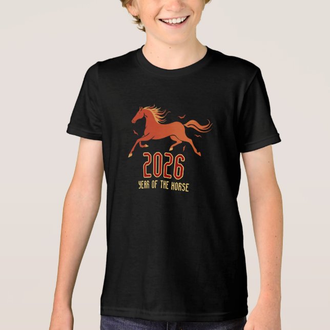 Chinese Fire Horse New Year 2026 Kid's (Frente)