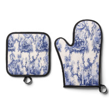 Chinoiserie azul e branca